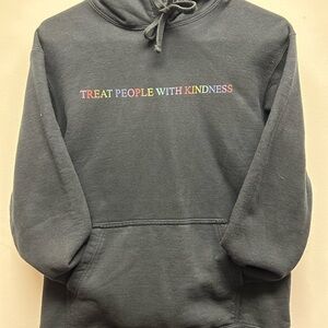 Black Hoodie with Multicolor Text